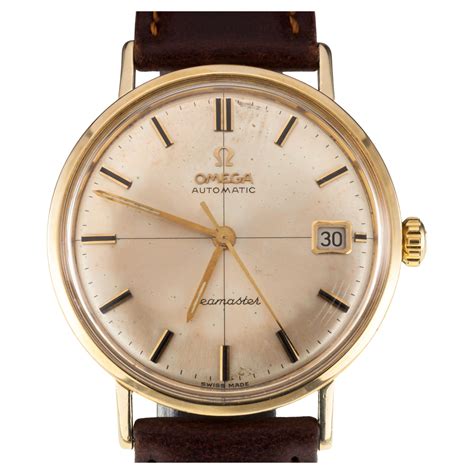 gold omega watches for men|14k gold omega men's watch.